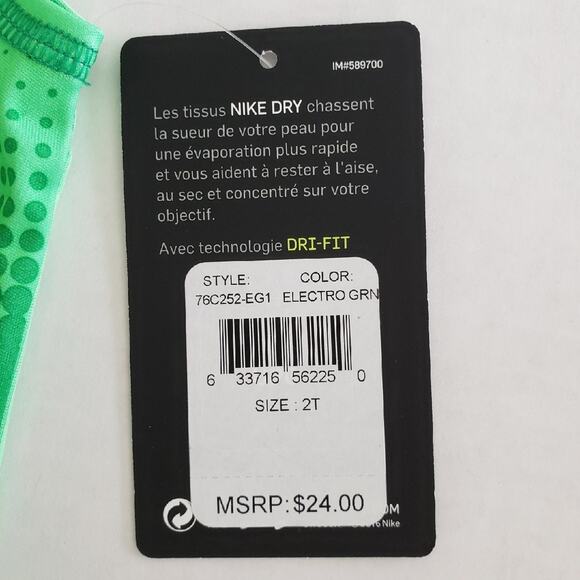 Nike Green Tank 2T Ombre Dots Sleeveless Shirt Dri-Fit - Picture 6 of 6